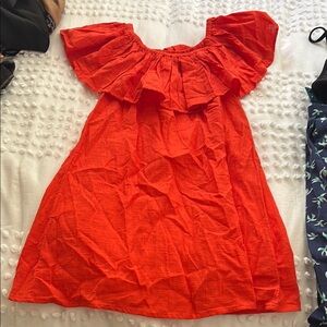 Billabong Red Ruffled Tiered Sundress